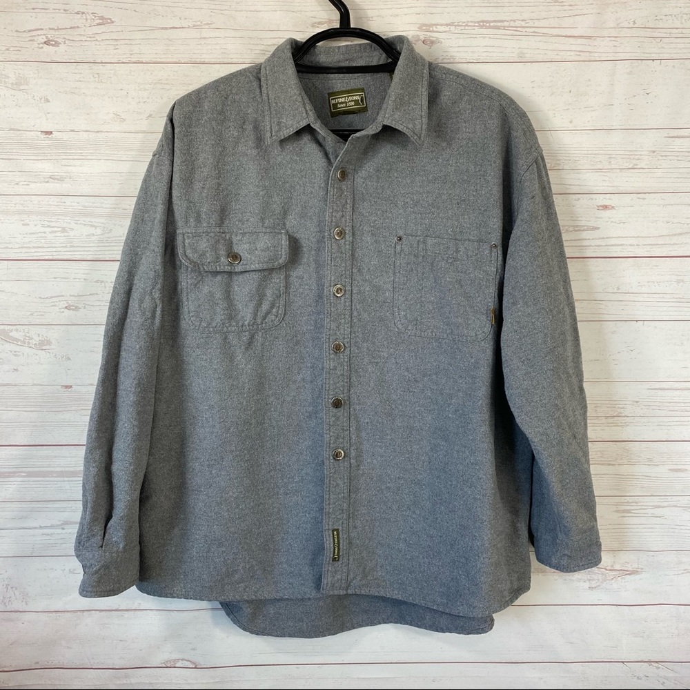 M.Fine & Sons Button Front Flannel Chamois Shirt